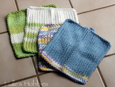 knit dishcloths