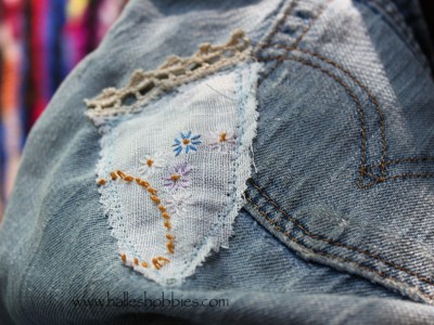 vintage linen patch