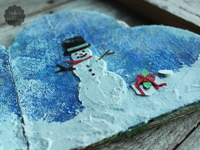 Winter Wonderland art journal page | Halle's Hobbies