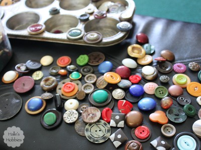 vintage button stacks | Halle's Hobbies
